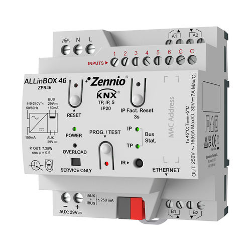 DIN导轨执行器 - ALLINBOX 46 - ZENNIO AVANCE Y TECNOLOGIA