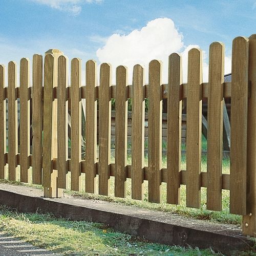 百叶窗式围栏 - FRIESENZAUN - Braun Wuerfele - 花园 / 松木 / 落叶松木