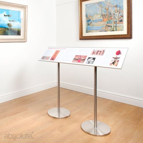 室内布告板 - Reader Rail - Absolute Museum & Gallery Products Ltd - 阳极氧化铝 / 不锈钢