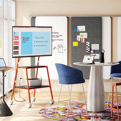 现代风格电视架 - STEELCASE FLEX  - Steelcase - 带轮 / 移动式 / 隐蔽电缆敷设