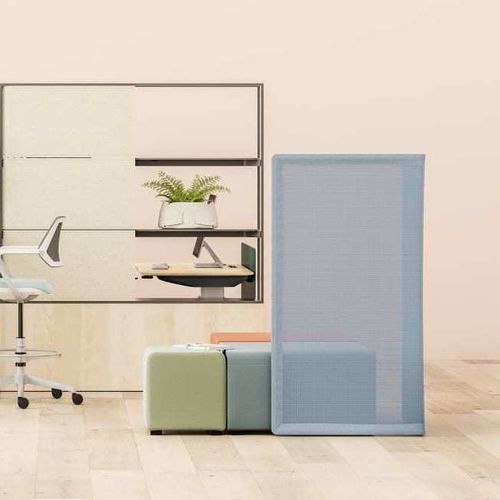 金属空间隔断 - B-FREE  - Steelcase - 布料 / 办公室 / 开放空间