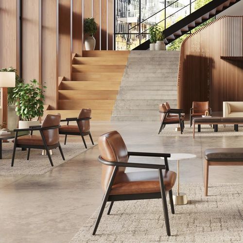 复古风格访客椅 - FULTON  - Steelcase - 室内 / 木质 / 布料