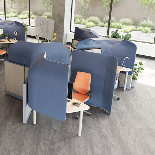自承重办公室隔板 - ANSWER - Steelcase - 布料 / 玻璃 / 层压板