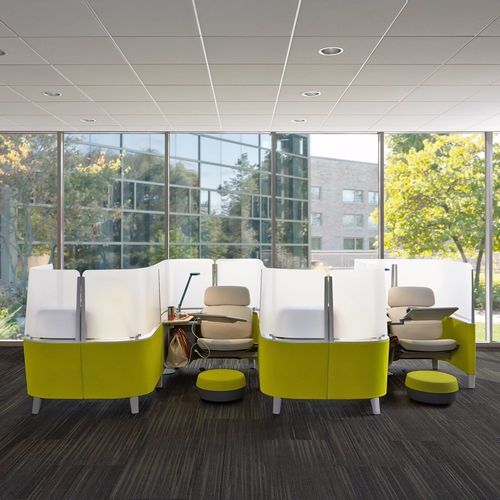 内置照明办公桌POD - BRODY - Steelcase - 可调节 / 模块化 / 带隔断