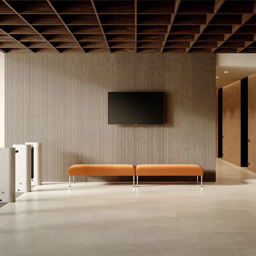现代风格长椅 - MISSIVA - Steelcase EMEA - 铝 / 钢 / 皮质