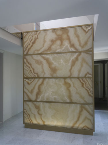壁挂装饰面板 - TRANSLUCENT MARBLE : ONYX - BROCATELLE - 背光 / 天然石材 / 光滑
