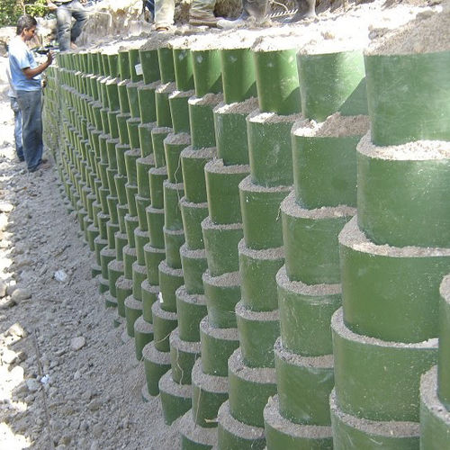 混凝土挡土墙 - ENVIROGRID - Midwest Construction Products - 模块化 / 预制 / 公路