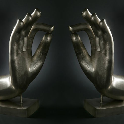 青铜雕塑 - BUDDHA HANDS - VGnewtrend - 黄铜 / 户外 / 意大利制造