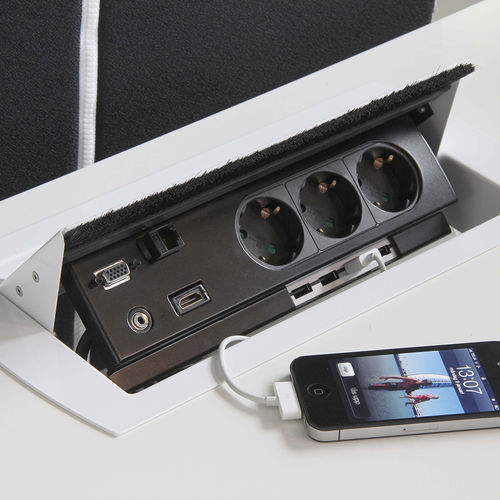 多媒体插座 - POWER BOXEN SINGLE - Götessons - USB / 电流 / HDMI