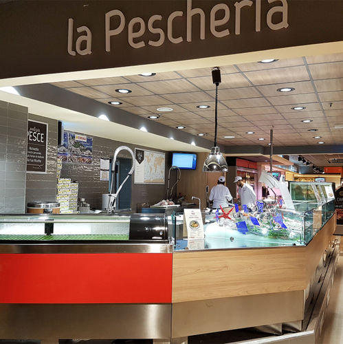 柜台冷藏展示柜 - La Fortezza S.p.A. - 海产店 / 带照明