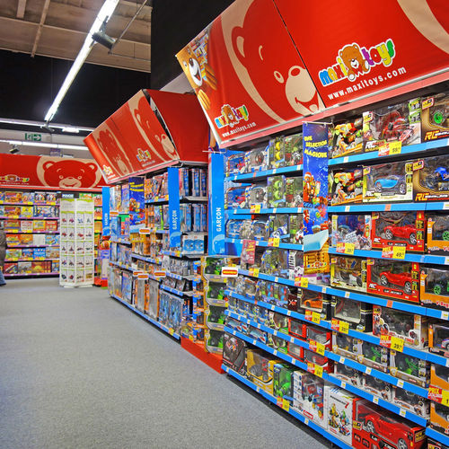 金属陈列架 - TOYS - Gondella - 平板 / 脚轮 / 用于商店