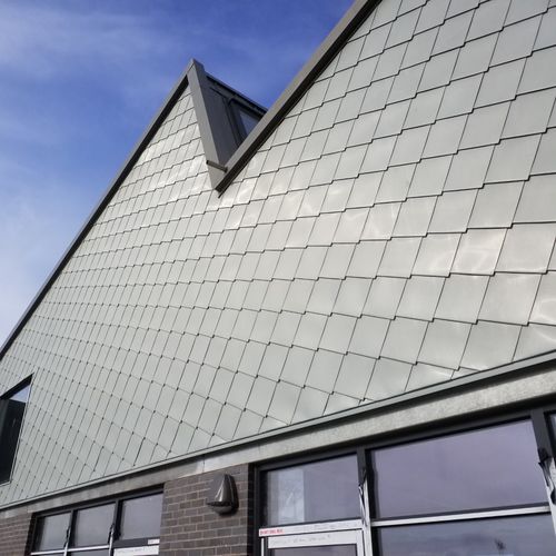 锌制金属板 - elZinc CRYSTAL&reg; - ASTURIANA DE LAMINADOS - 装饰 / 褶皱 / 用于壁板