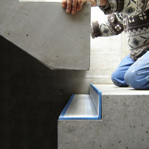 板式弹性垫层 - VIBRAX-STAIR - Mageba - EPDM / 弹性材料 / 用于楼梯板