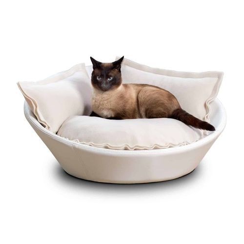 棉质猫篮 - MILA - pet.interiors - 丝绒 / 皮质 / 不锈钢