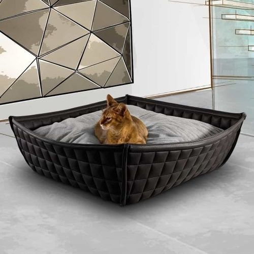 棉质猫篮 - BOWL Leder - pet.interiors - 丝绒 / 毛毡 / 皮质