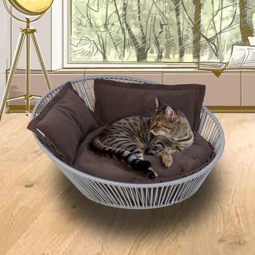 棉质猫篮 - SIRO TWIST - pet.interiors - 丝绒 / 聚酯 / 不锈钢
