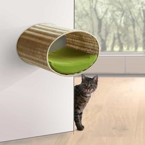 皮质猫床 - RONDO WALL - pet.interiors - 丝绒 / 棉质 / 不锈钢