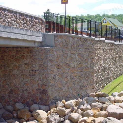混凝土挡土墙 - HERKIMER COUNTY - The Fort Miller Co. - 模块化 / 预制 / 用于桥梁工程