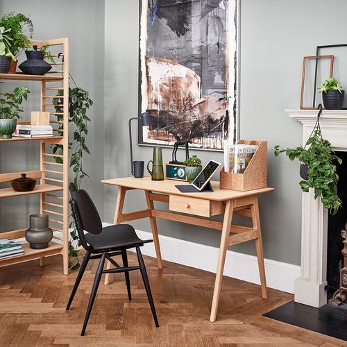 现代风格办公桌 - BALLATTA - ercol - 栎木 / 带收纳 / 用于远程工作