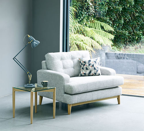 现代风格边桌 - CHESHAM - ercol - 栎木 / 玻璃 / 正方形