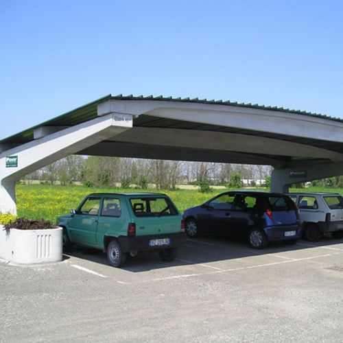 商用停车棚 - CARPORTS - Paver - 带太阳能面板 / 混凝土