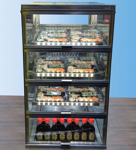 柜台冷藏展示柜 - SUSHI TOWER - AKE Ausseer Kälte- u. Edelstahltechnik GmbH  - 用于商店 / 餐厅 / 带照明