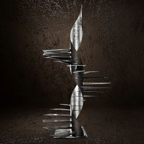 旋转楼梯 - SKULPTURA : "LEAF" SILVER - Officine Sandrini - 金属台阶 / 金属结构 / 家用