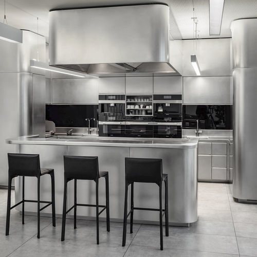 现代风格厨房 - ATELIER  - Abimis - 石材 / 不锈钢 / Corian®可丽耐