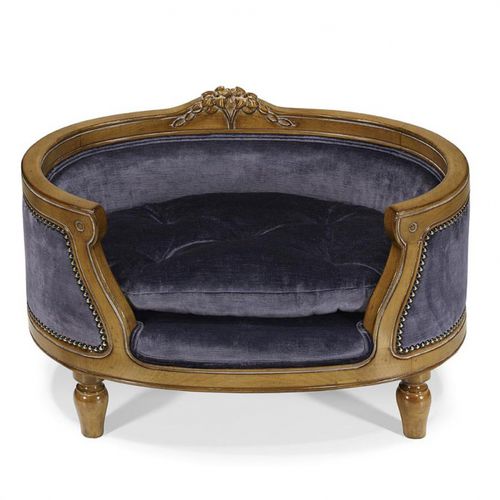 布料犬类沙发 - CHLOÉ PET BED  - Oficina Inglesa - 皮质 / 栎木 / 桃花心木