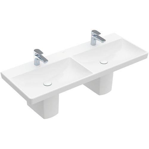 悬挂式台盆 - AVENTO : 4A23CG - Villeroy & Boch/唯宝 - 陶瓷 / 双 / 长方形
