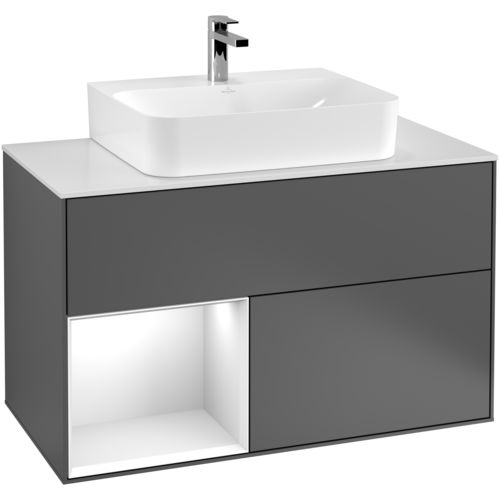 壁挂式台盆柜 - FINION : F11 - Villeroy & Boch/唯宝 - 漆木 / 现代风格 / 带抽屉