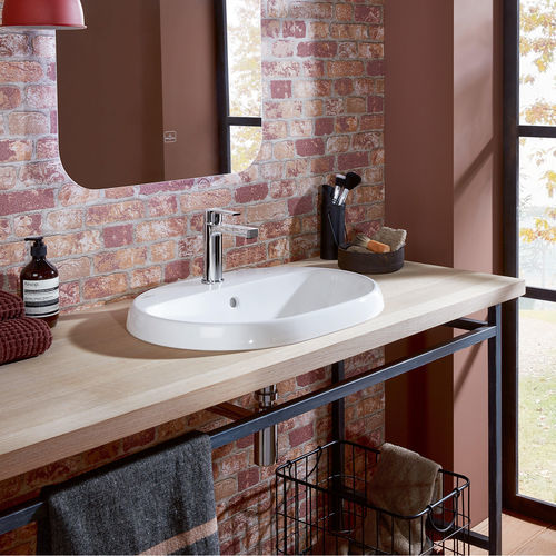 嵌入式台盆 - ARCHITECTURA - Villeroy & Boch/唯宝 - 陶瓷 / 椭圆 / 单孔