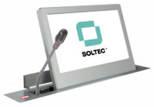 会议桌触摸屏 - SRET185F-15 - SOLTEC S.L. - 用于柜台 / 机动 / 可伸缩