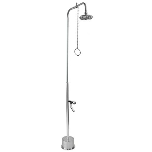 户外淋浴柱 - BS-1200-PCV-ADA - Outdoor Shower Company - 不锈钢 / 镀铬表层 / 立式
