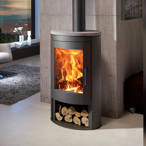木材采暖炉 - OVAL 1 STONE - Panadero - 5 kW...10 kW / 多燃料 / 独立式