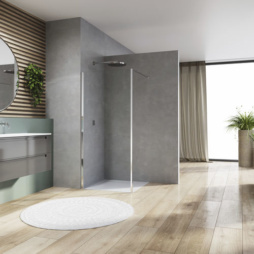 固定淋浴间隔断 - WALK-IN ARELIA : D20F1+D20BTK1H - Ronal - Securit®玻璃 / 透明玻璃 / 5 mm