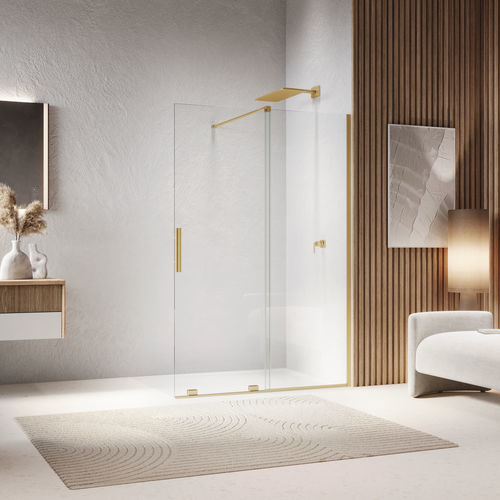 固定淋浴间隔断 - WALK-IN AMALIA - D35S2 - Ronal - 滑动式 / 可逆 / 落地式