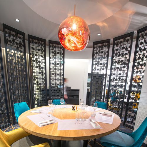 隔墙装饰面板 - RESTAURANT LA PAIX REIMS - Bruag Design Factory AG - 壁挂 / HPL / 穿孔