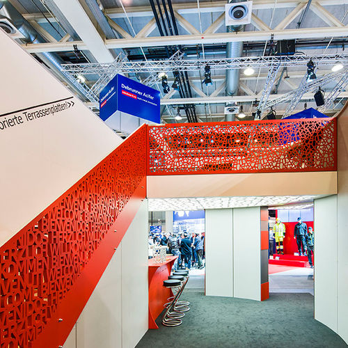 MDF护栏 - BRUAG EXHIBTION BOOTH  - Bruag Design Factory AG - 板式 / 室内 / 用于楼梯
