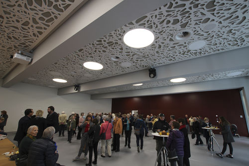 天花板隔音板 - CONCERT- AND EVENT HALL DAVOS - Bruag Design Factory AG - 用于吊顶天花板 / MDF / 矩形