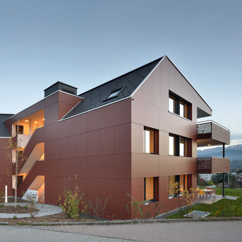 通风外墙立面 - FORMBOARD TOP PINE - MFH ABTWIL - Bruag Design Factory AG - 面板 / 木纤维 / 光滑