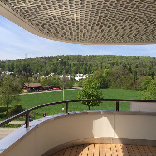 天花板隔音板 - WITIKONERSTRASSE ZURICH - Bruag Design Factory AG - 木纤维 / 矩形 / 穿孔