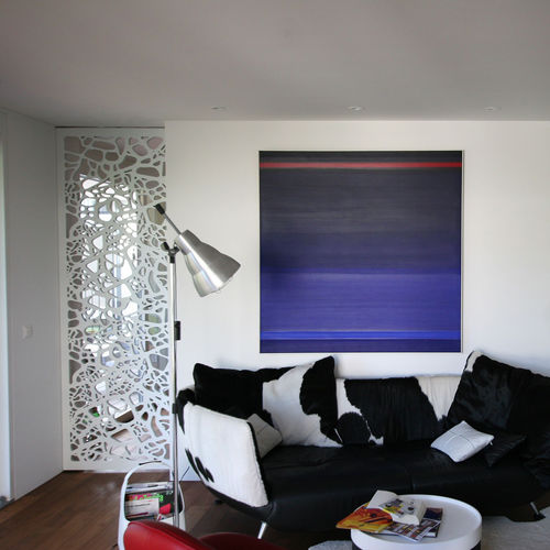 隔墙装饰面板 - PRIVATE APARTMENT NUSSBAUMEN - Bruag Design Factory AG - 壁挂 / MDF / 穿孔