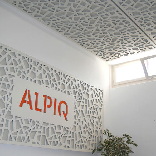 壁挂隔音板 - MEETING ROOM ALPIQ DAVOS - Bruag Design Factory AG - 木纤维 / 矩形 / 穿孔