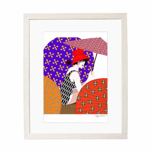 装饰丙烯画 - GIRL UNDER UMBRELLA - Mambo Unlimited Ideas