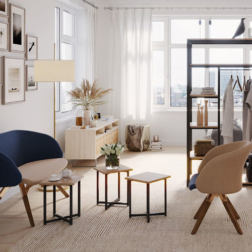 现代风格茶几 - OPEN CONCEPT - burgessfurniture - 钢 / 木质 / 钢座桌脚