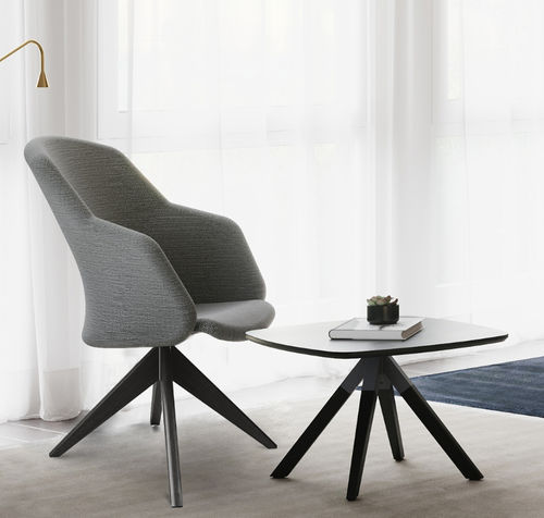 现代风格扶手椅 - JUNEA® - burgessfurniture - 皮质 / 布料 / 金属