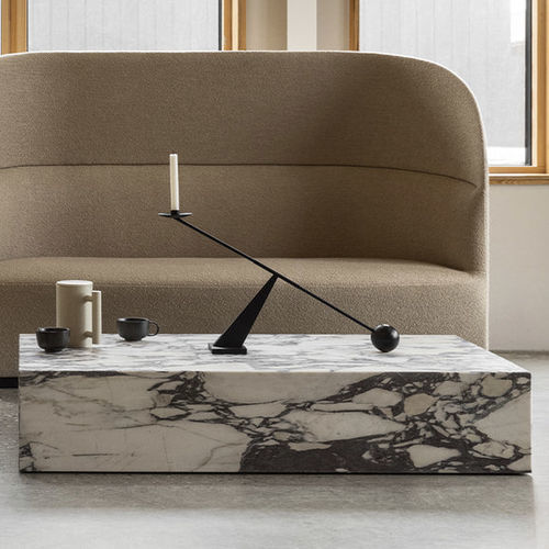 现代风格茶几 - PLINTH GRAND - AUDO - 大理石 / 大理石底座桌脚 / 长方形