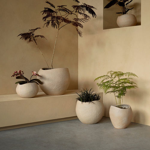砂岩园艺花盆 - PLANTAS - AUDO - 圆形 / 家用 / 米色