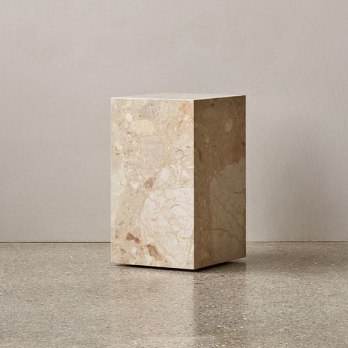 现代风格边桌 - PLINTH TALL - AUDO - 大理石 / 金属桌脚 / 长方形